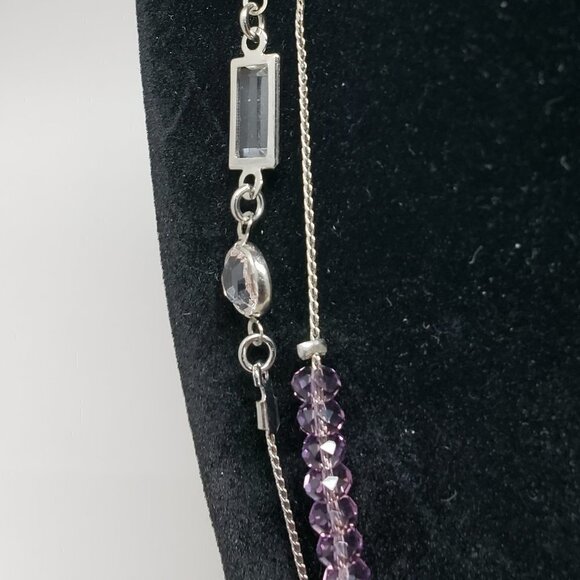 RSVP Layered Silver-tone - Sparkling Crystals Lavender Beaded Necklace - Women - Picture 6 of 9